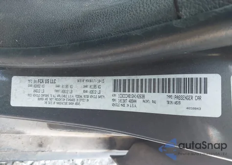 2016 Chrysler 200 Limited/Limited Platinum from USA, damaged, VIN 1C3CCCAB1GN142638